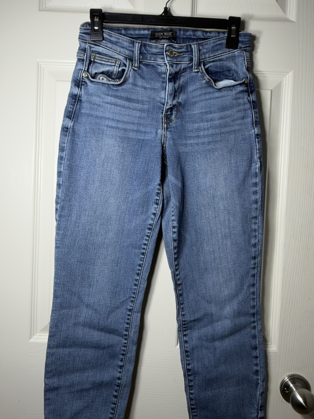 Judy Blue Light Blue Skinny Jeans with Faded Detail